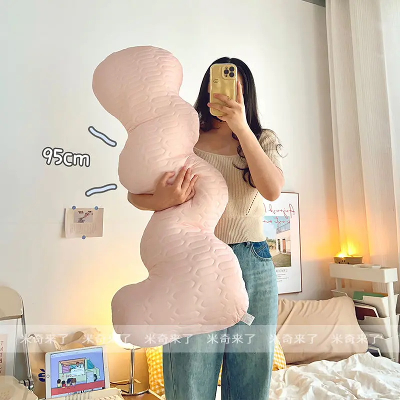 

115CM Ice Silk Throw Pillow Removable and Washable Bedroom Pillows for Summer Naps Carpet Rug Sofa Cold Comfortable Throw Pillow