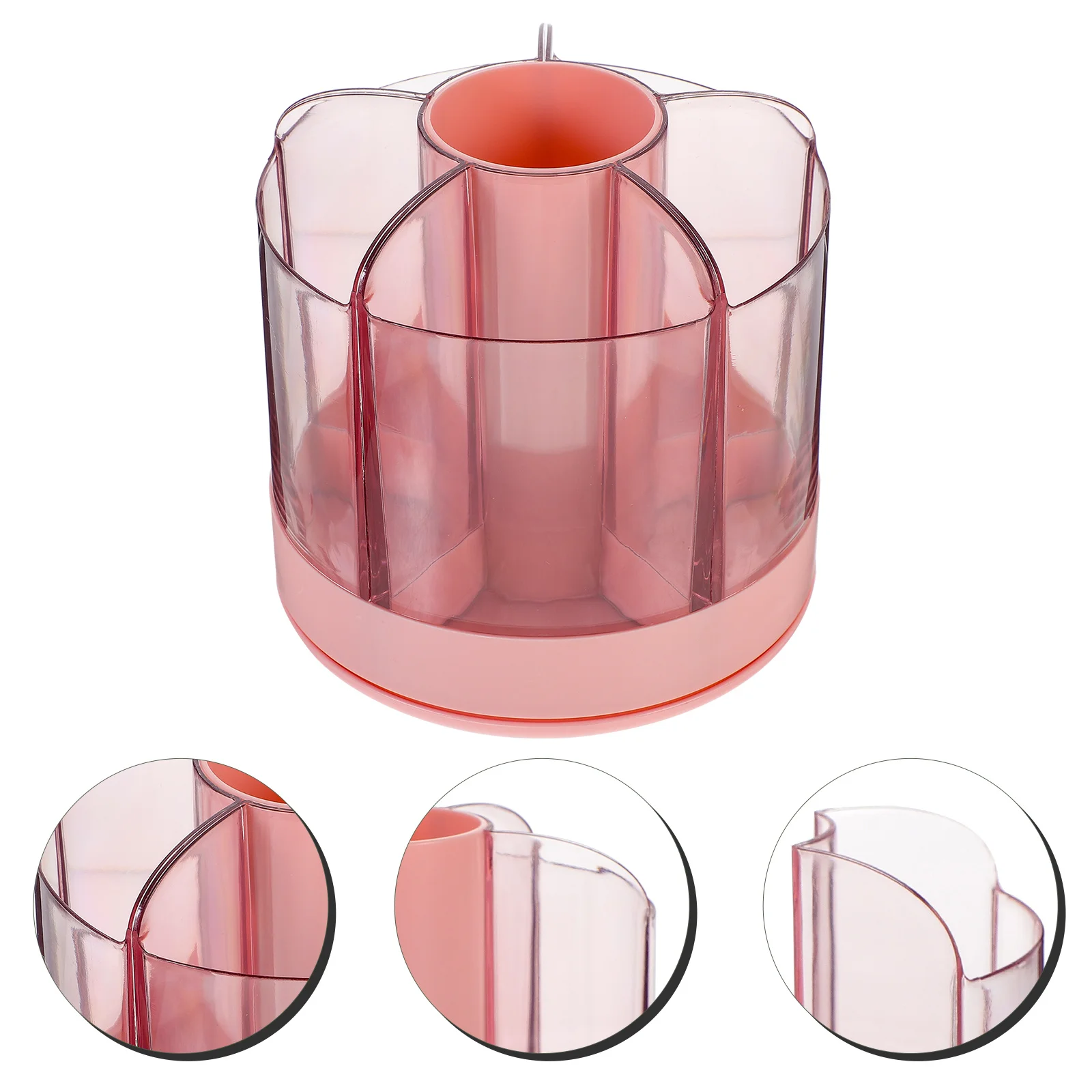 

360° Rotating Pen Organizer Large Capacity Abs Desktop Storage For Makeup Brushes Office Supplies Multi-Function Tabletop Pencil