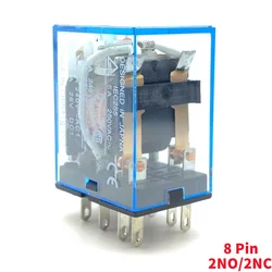 1 sztuk MY2N-J HH52P DPDT miniaturowe cewki ogólne elektromagnetyczne przekaźnik pośredni przełącznik AC5A 250V z AC110/220V DC12/24V