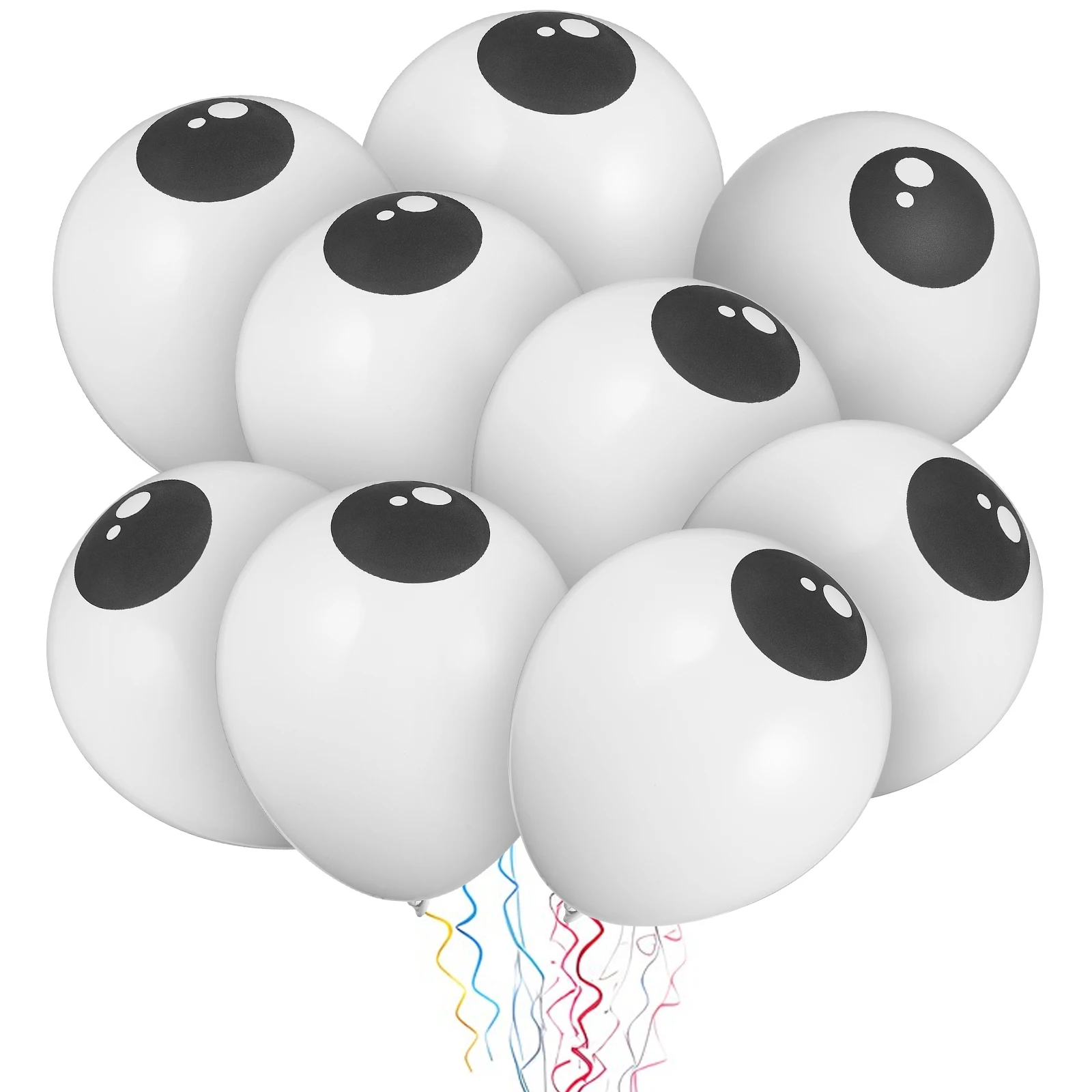 

100Pcs Decorative Eyeball Balloons Latex Halloween Party Favors Scary Eye Decor for Tabletop Arch Column Decorations