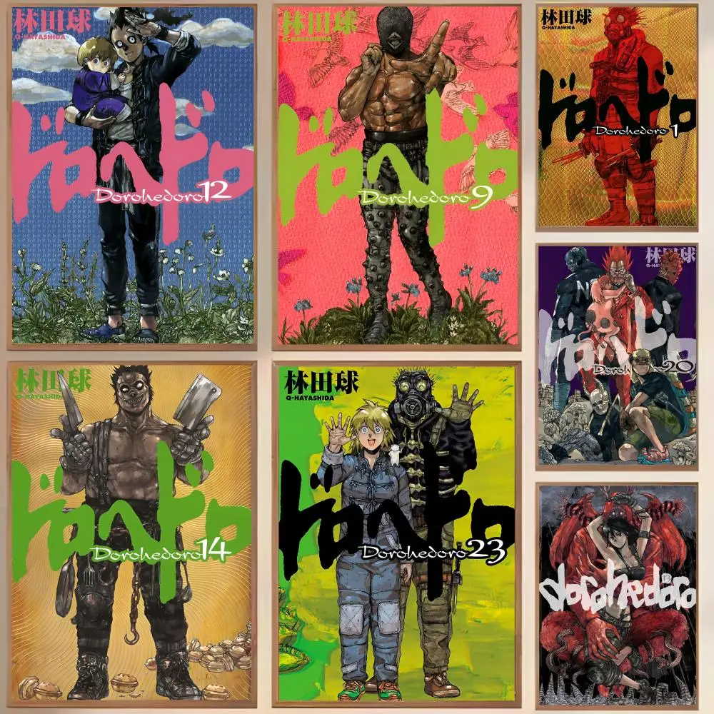 Póster D-Dorohedoro, pegatinas de pared modernas y elegantes para decoración del hogar, sala de estar, dormitorio, arte de pared
