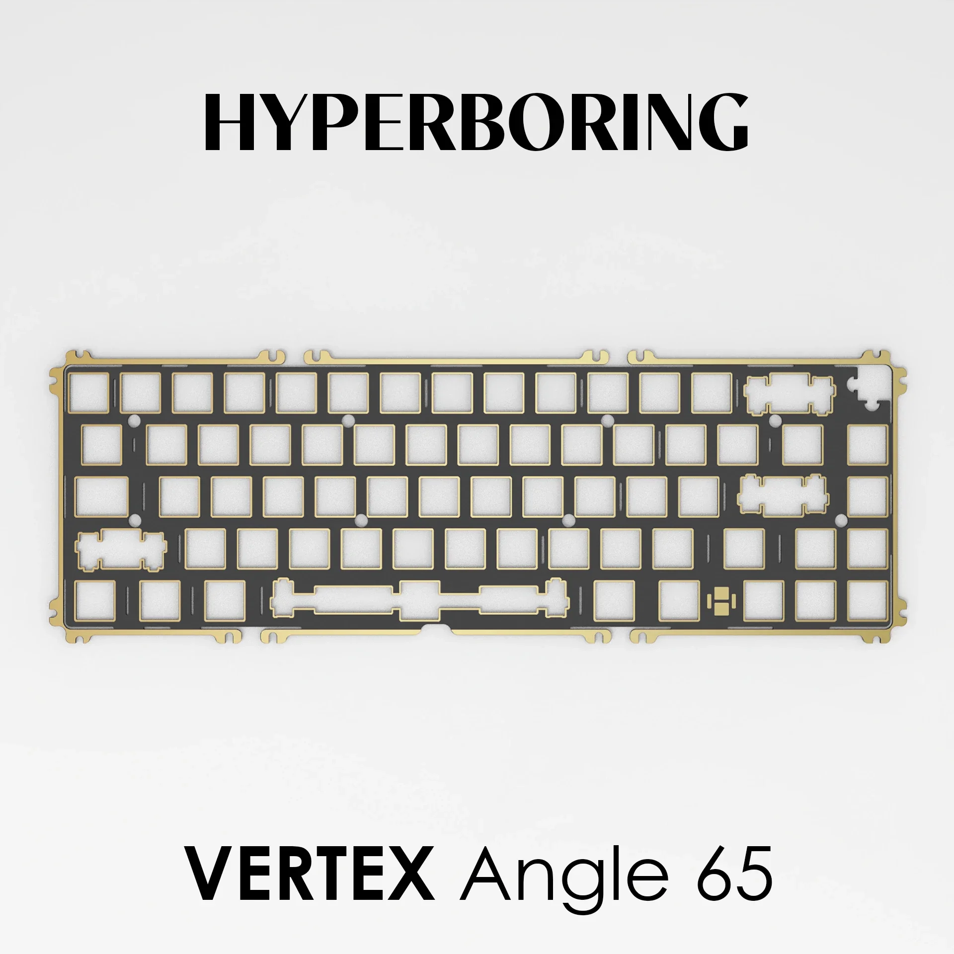 Vertex Angle 65 Kit Keyboard Pelat Posisi PC PP FR4 Pelat Aluminium Terpasang Pelat Keyboard
