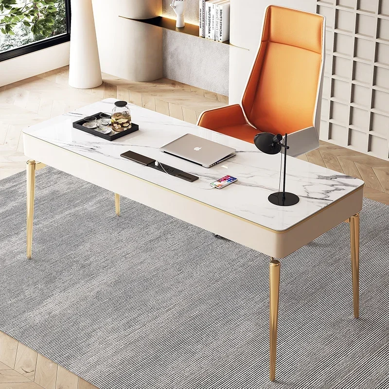 Desks Office Computer Modern Designer Smooth L Shaped Workshop Office Table Cabinet Bureau Furniture