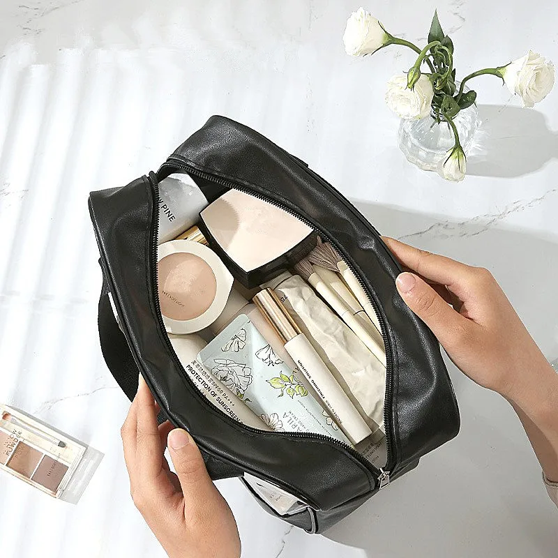 Portátil transparente PVC cosméticos saco para mulheres, impermeável maquiagem armazenamento malote, natação praia toiletry sacos