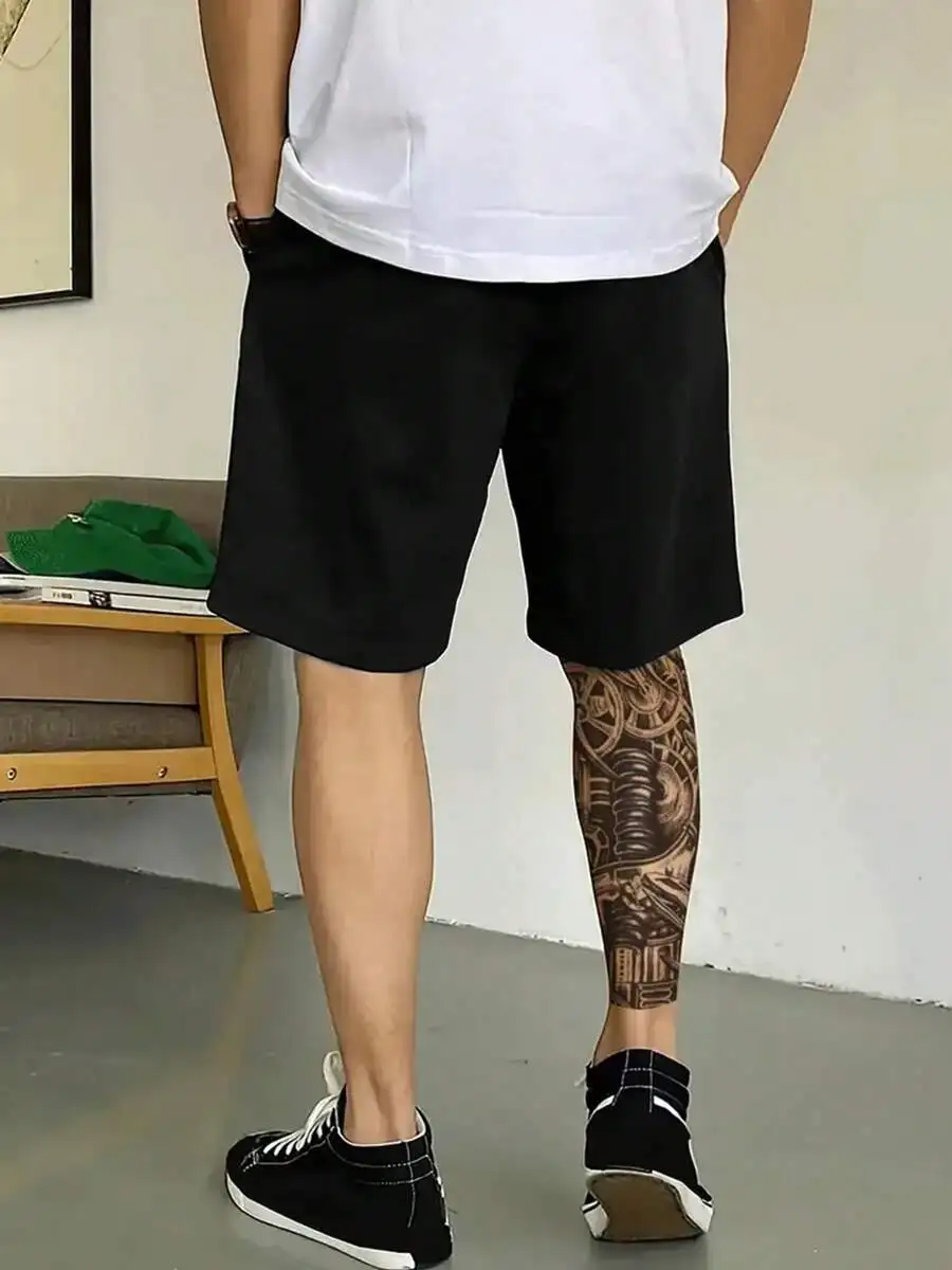 

Mens Loose Polyester Drawstring Casual Shorts With Geometric Pattern For Summer Outdoor Activities