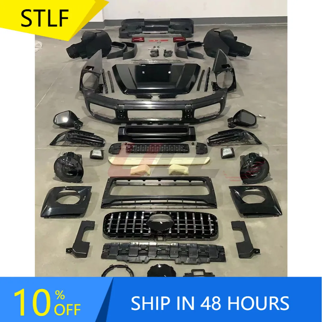 

STLFCar Bumpers for Benzs G Wagon 04-18 W463 to19W464 G63 A-MGs Car Bumpers Grille Eyebrows Auto Lamps Hood Fenders Side Mirrors