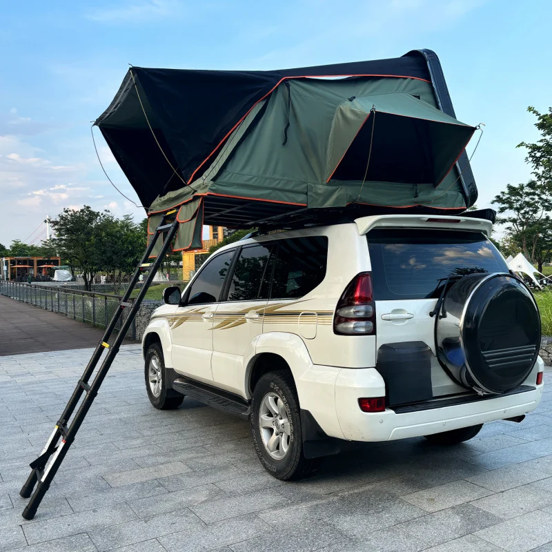 High Quality Folding Lightweight Hard ABS Aluminum Shell 3-4 Person Rooftop Tent Fit SUV Truck Camper Van Car Camping