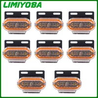 Luz LED de señal lateral ámbar de 24V, 4/8 Uds., 3 modos, indicador de señal de advertencia externa, lámpara de liquidación, camión, remolque, camión, autobús