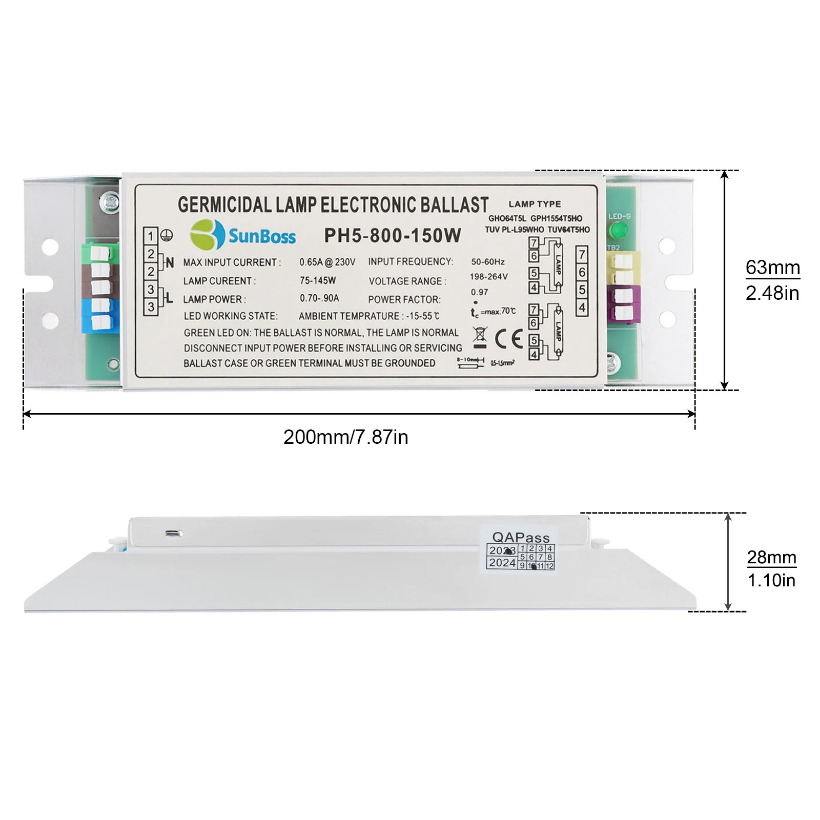 21-180W Universal Electronic Ballast AC220V-250V Waste Gas Treatment Ultraviolet Tube Ballast UV Plate Burning Lamp Rectifier