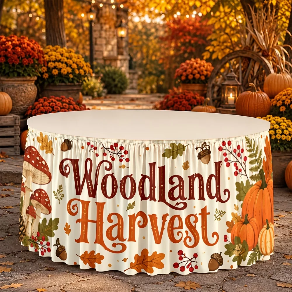 One tablecloth, forest harvest, autumn decoration, autumn party, catering event, center decoration