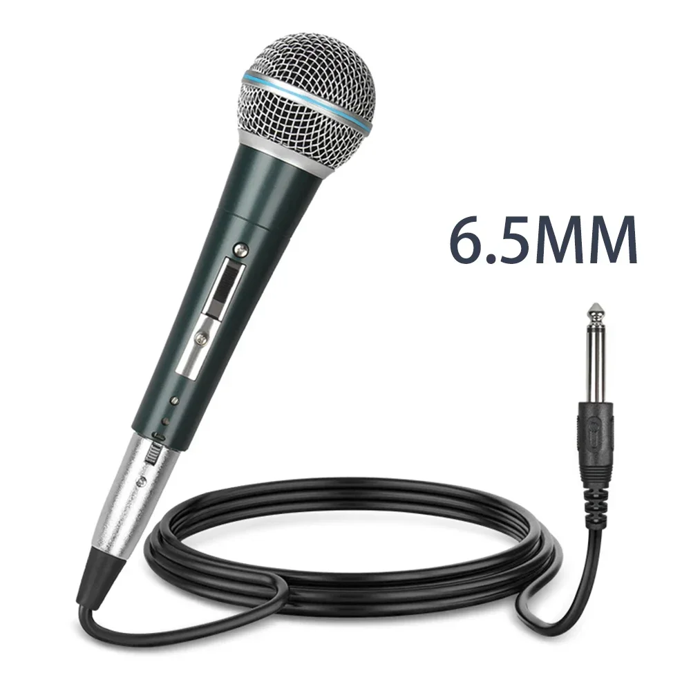 6.3mm Wired Microphone Professional Dynamic Vocal Cardioid Microphone, Suitable For Karaoke Conference Room Microphone