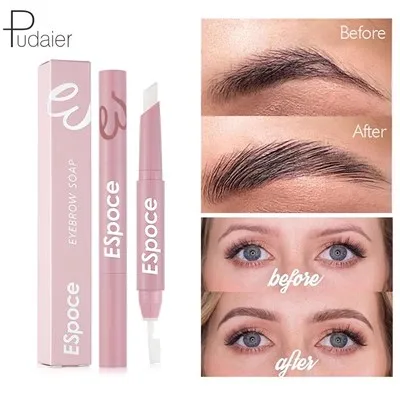 1pc Eyebrow Gel Brows Wax Pencil Double Head Waterproof Shap