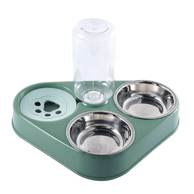 

Dog Bowl with Dog Water Bottle Automatic Drinking Water Pet Bowl Hot Sale 3 in 1 Stainless Steel for Dogs Pet Bowls & Feeders