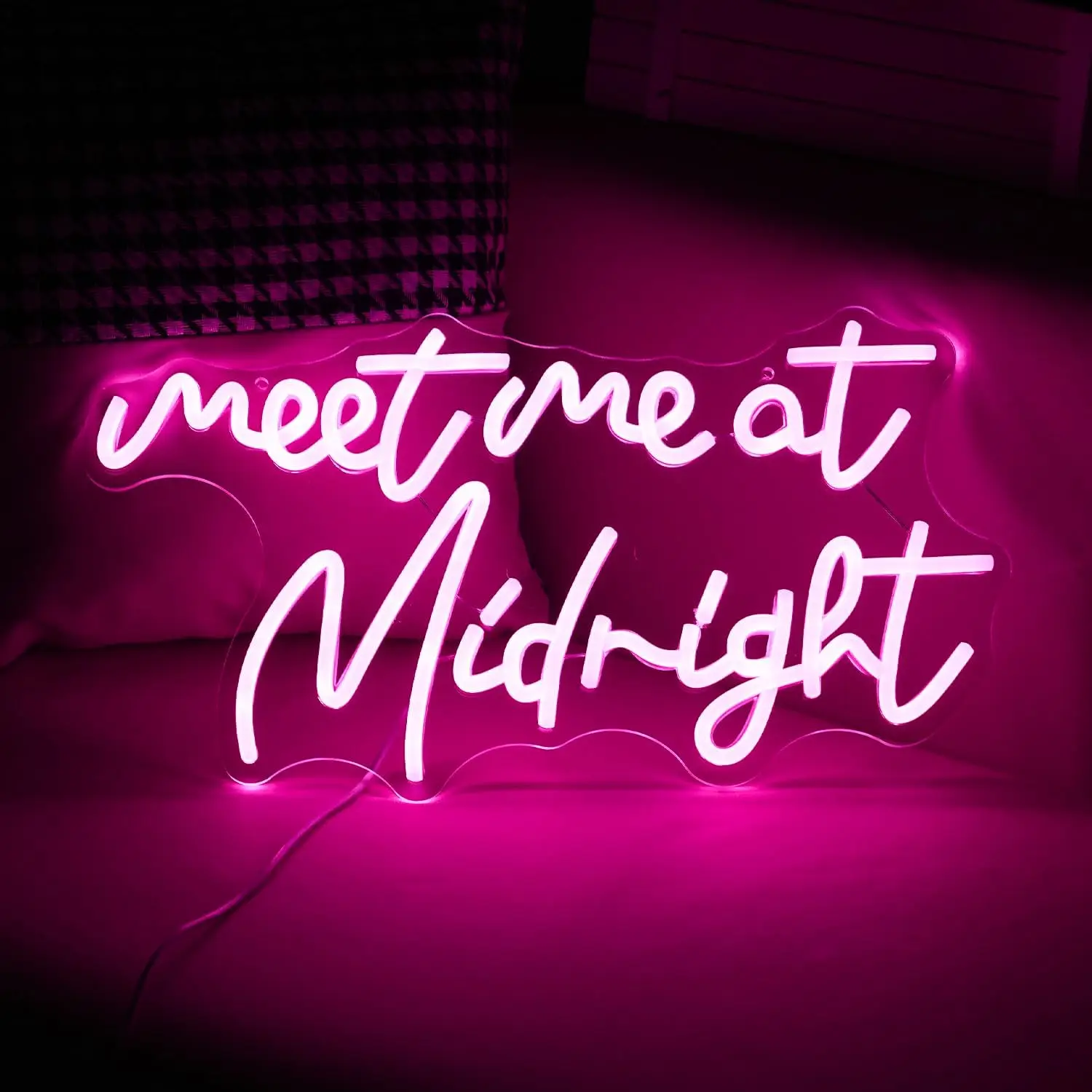 Encontre-me no Midnight Neon LED Light Sign, Wall Decor, Quarto, Bar, Caverna do homem, Iluminar
