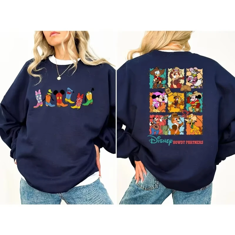 

Новинка 2025, повседневная модная спортивная толстовка с капюшоном Disney, осенне-зимняя серия в академическом стиле, унисекс для мальчиков и девочек