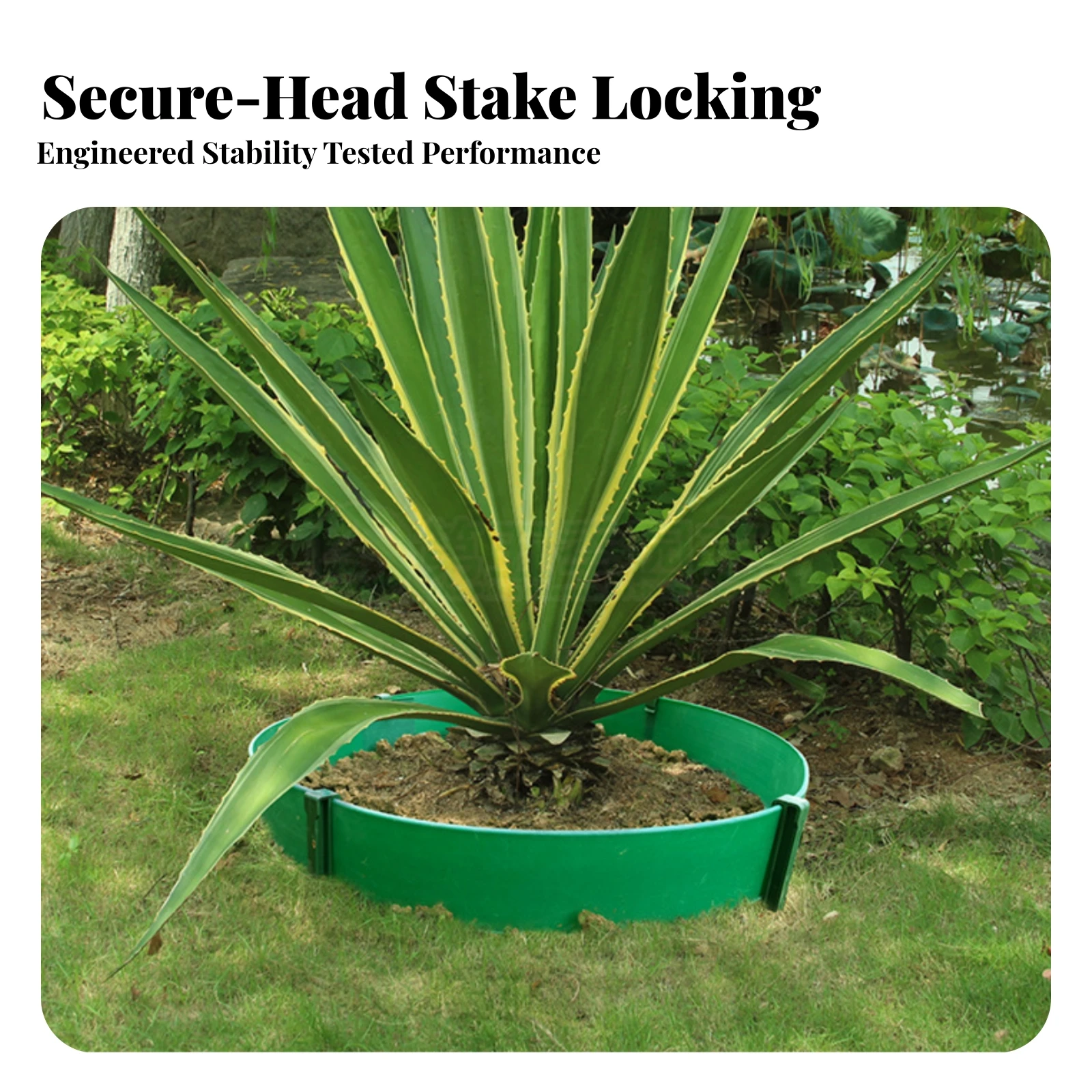 T-Shaped Garden Edging Strip Flexible Rolled Edging with Installation Stakes Rust Resistant for Lawn Borders