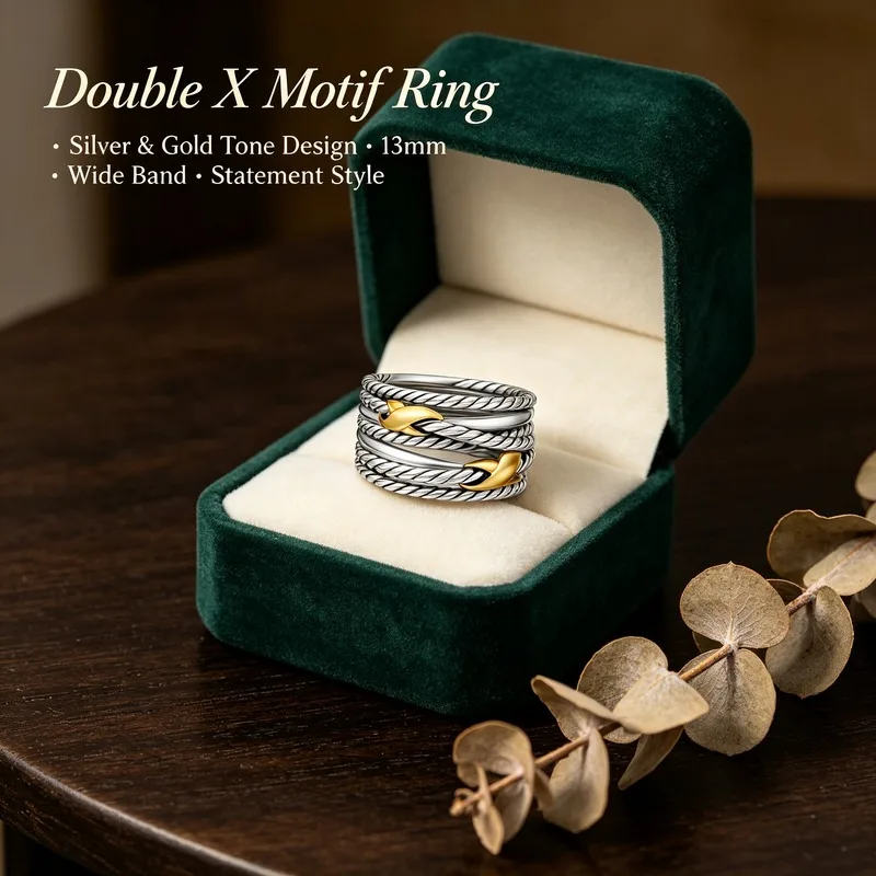 Double-X Crossover Statement Ring — product information 5