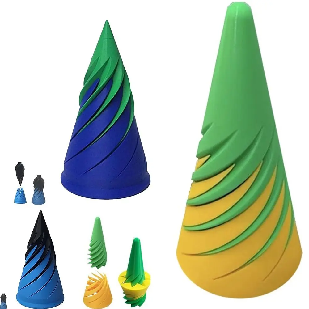 

Intelligence Development Spiral Cone Fidget Toy Decorative Ornaments Impossible Helix Screw Toy Math Games Funny Figurine