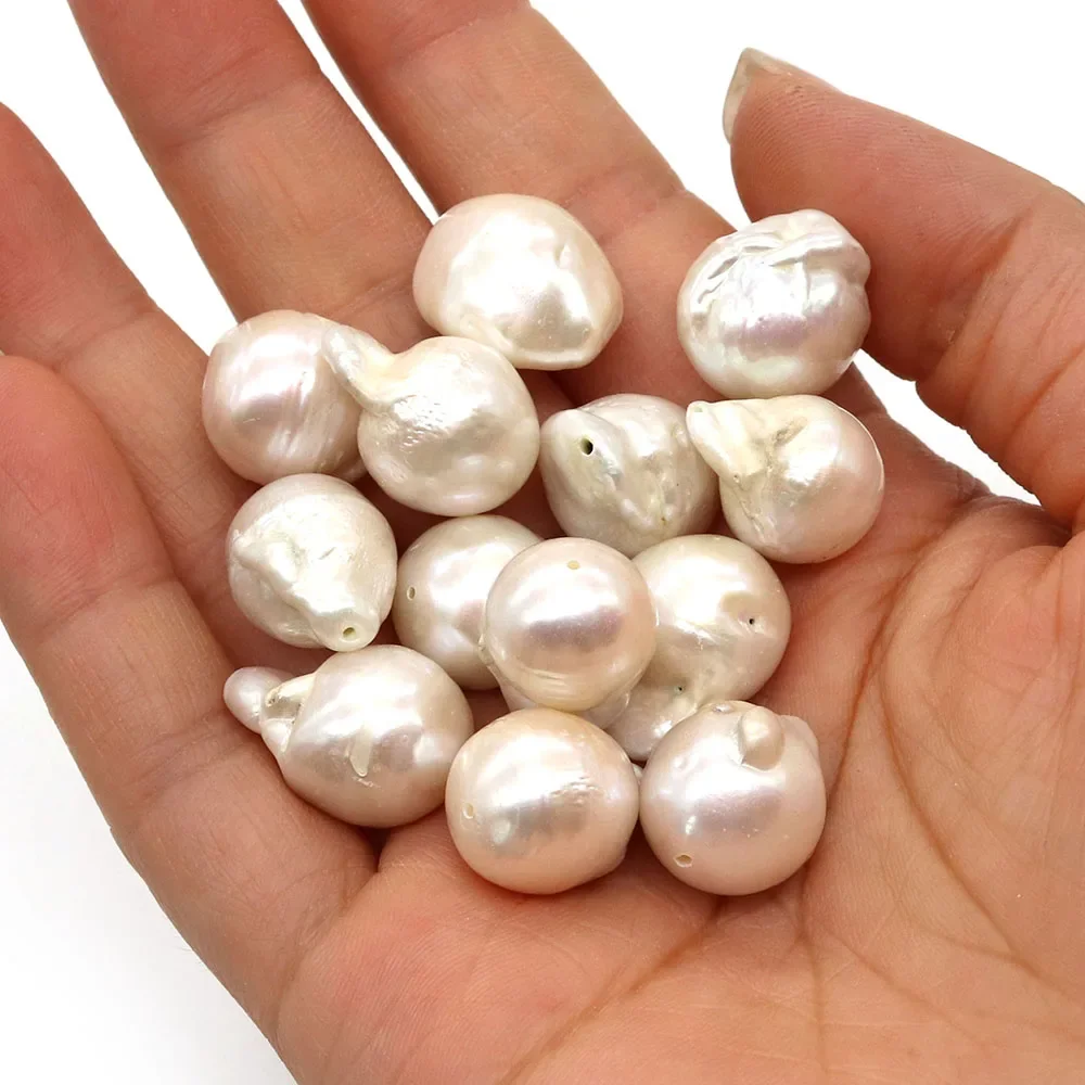 

Natural Freshwater Pearls Beads Baroque Through Holes Beads for Jewelry Making DIY Bracelets Necklace Earrings Accessories