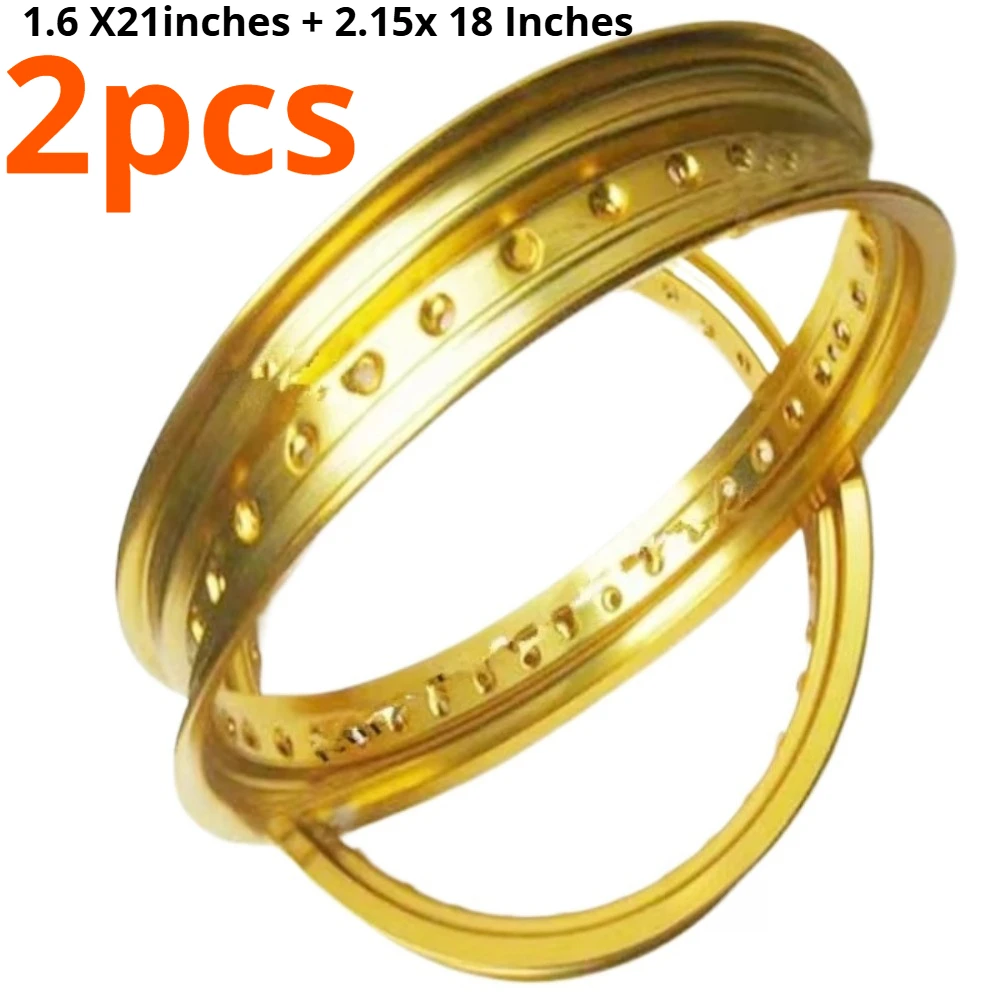 2pcs for 1.6 X21inches + 2.15x 18 Inches Zongshen Gy125 Cqr25 Off-road 36 Refit Before and After The Aluminum Alloy Wire Felly