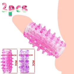 2PCS L Size Penis Ring Erection Enlargement Elastic Cock Ring Girth Enhancer Dick Sleeve Delay Ejaculation Sex Toys for Men