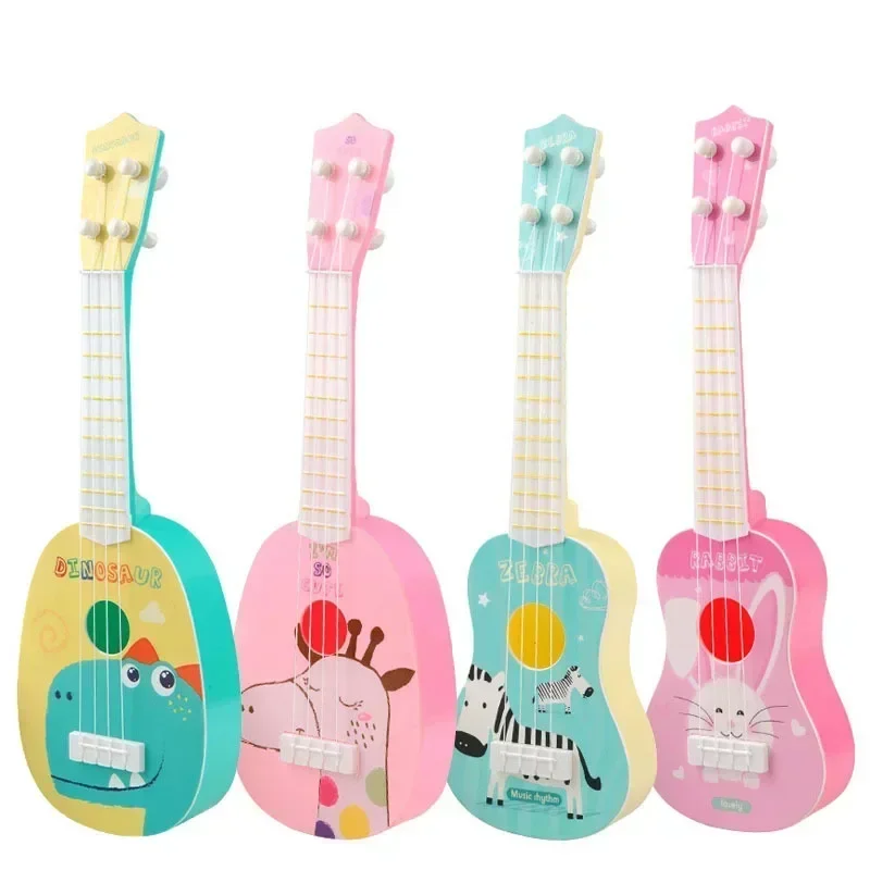 Gitara dla dzieci Instrument muzyczny Ukulele zabawki Montessori muzyczny dla dzieci uczących się zabawek edukacyjnych prezent na Boże Narodzenie urodziny