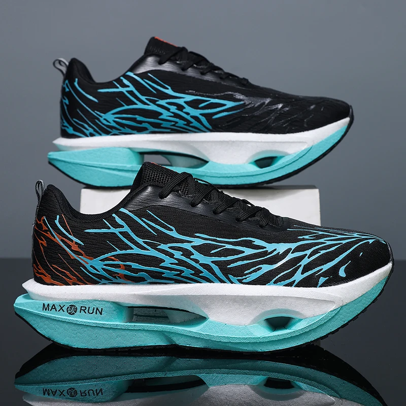 

Comfortable and Breathable Men's Sports Shoes, with Thick Soles for Shock Absorption and a Breathable Upper with Lace-Up Design, Lightweight Men's Flat Walking Sneakers, Suitable for Tennis, Running, Gym Workouts, and Are Unisex Fashion Sneakers