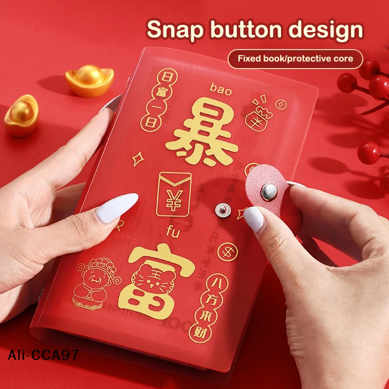 【A】新登場！100封筒貯金チャレンジノートブック、貯金バインダー、再利用可能なノートブック、携帯用予算管理貯金チャレンジブック