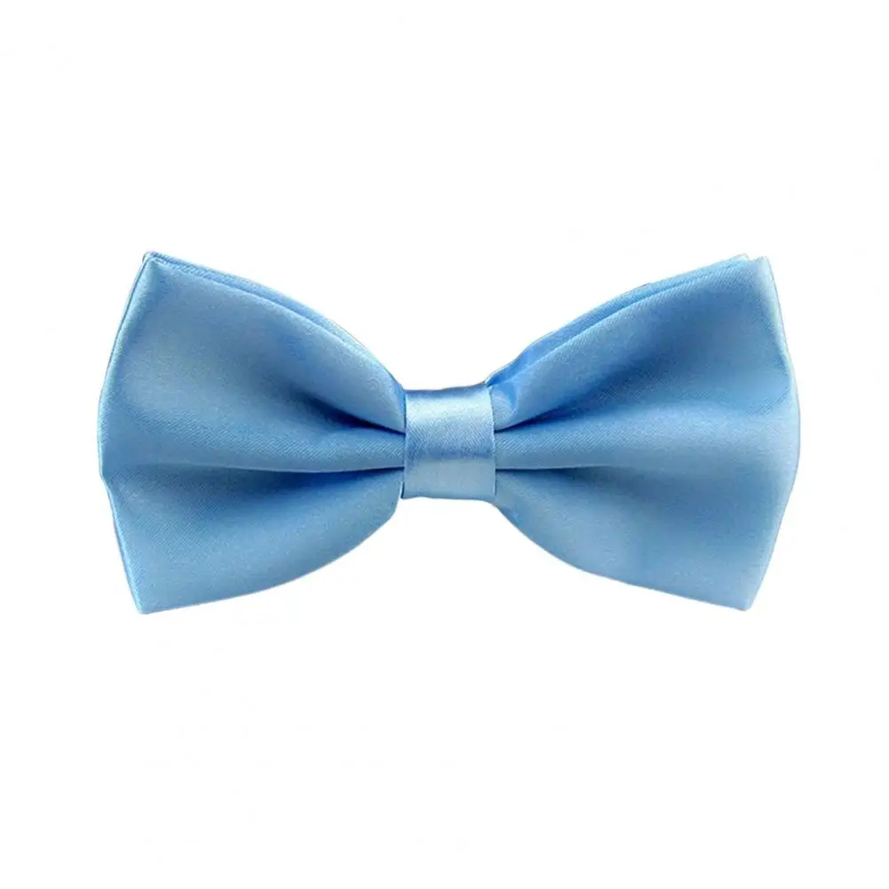 Men Bow Tie Detachable Bow Tie Elegant Detachable Men's Bow Tie for Business Suit Coat Adjustable Solid Color Formal Accessory