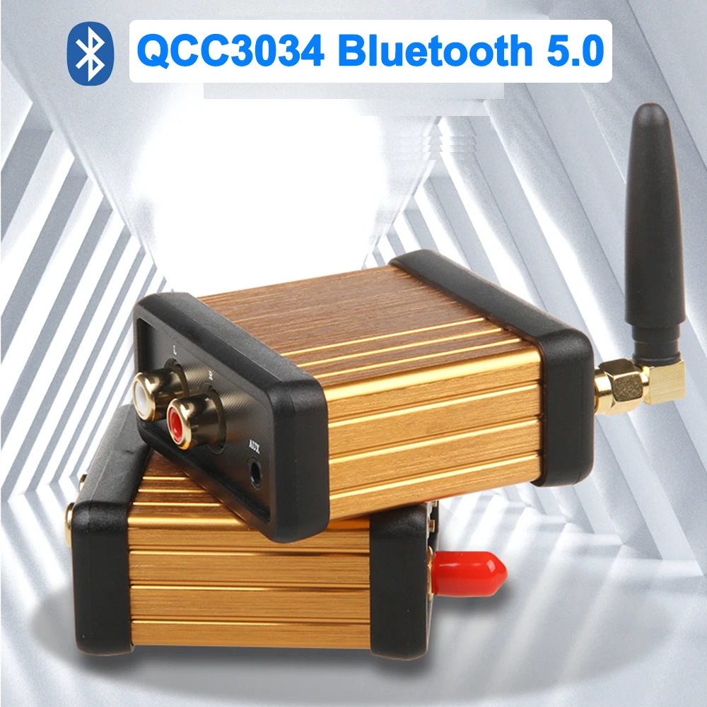 QCC3034 Bluetooth 5.0 Receiver HIFI Grade Audio Receiver Box Car Audio Amplifier Module lossless aptxhd wireless RCA SBC AAC