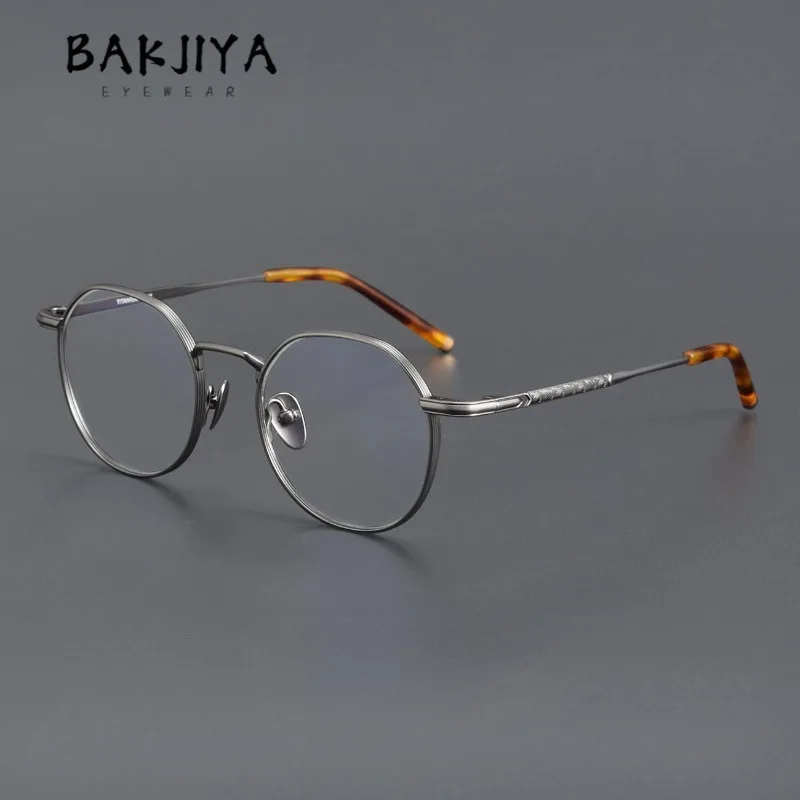 

2025 New Pure Titanium Eyeglasses Frame Oval Frame Men Retro Anti-blue Light Myopia Glasses Frame Women Designer Luxury Eyewear