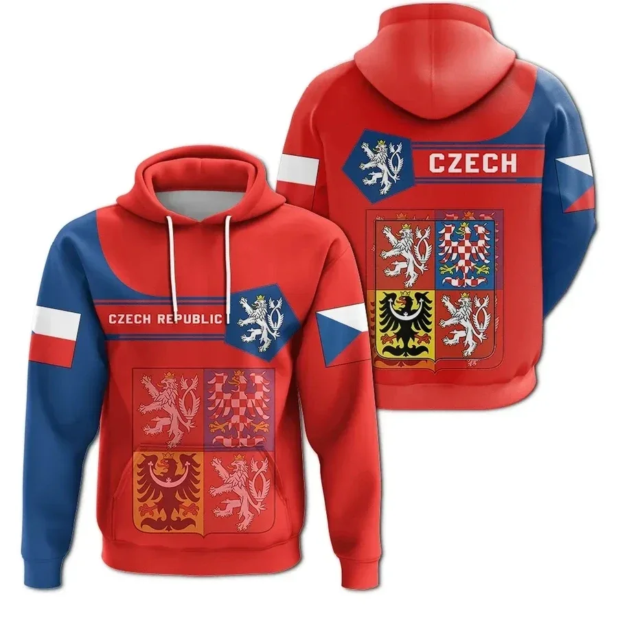 DPrint Newest Czech Republic Country Unique Men/Women Premium Hrajuku Casual Streetwear Hoodies/Zip/Sweatshirt