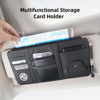 Leather Car Sun Visor Ticket Card Storage Bag For Morris Garages MG Cyberster MG3 MG5 MG7 MG6 ZS ES5 ONE HS MG4 EV Cyber X MARVE