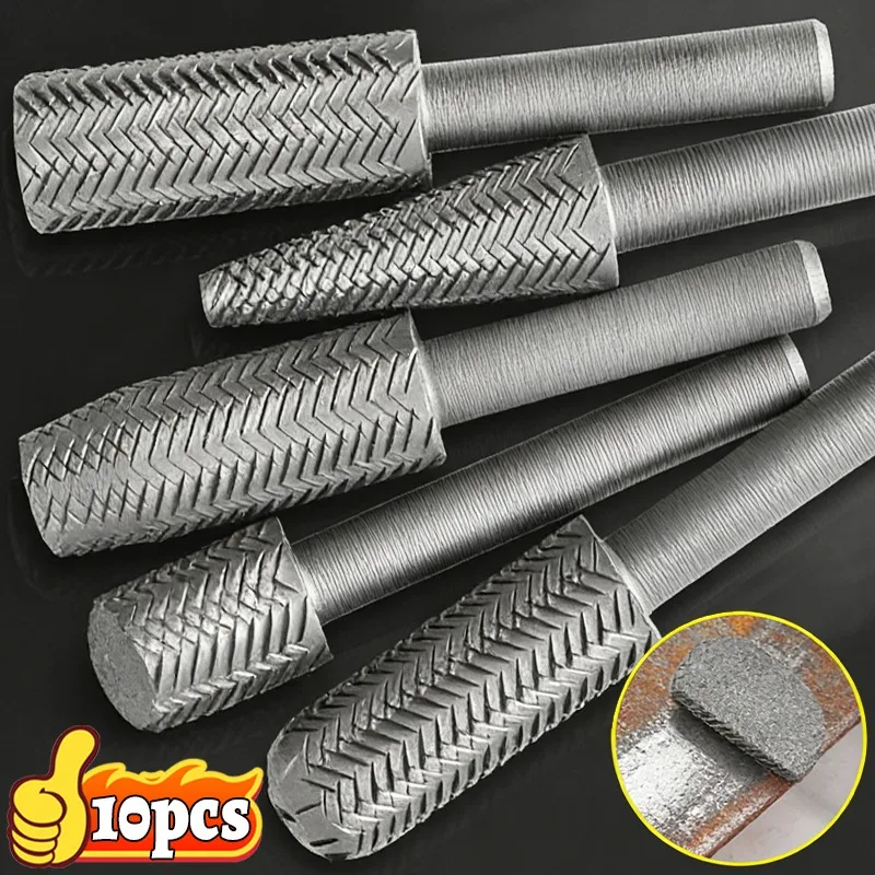 

Electric Drill Rotary Rasp File Set Multi-Shaped Steel Grinding Bits for Wood Shaping Metal Rust Removal Engraving Power Tools