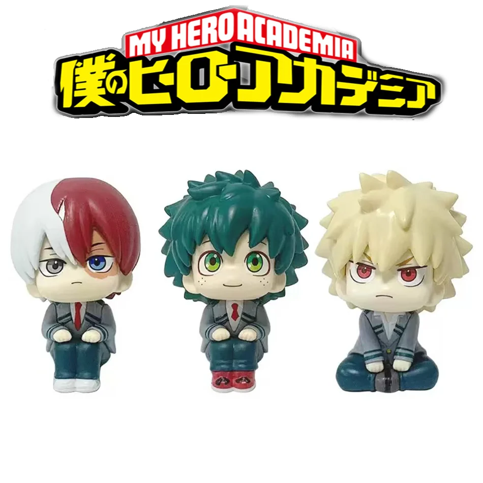 My Hero Academia Cute Ver. Midoriya All Might Bakugou Shoto Ochaco PVC Action Figure Boku no Hero هدية دمية نموذج 8-10 سنتيمتر