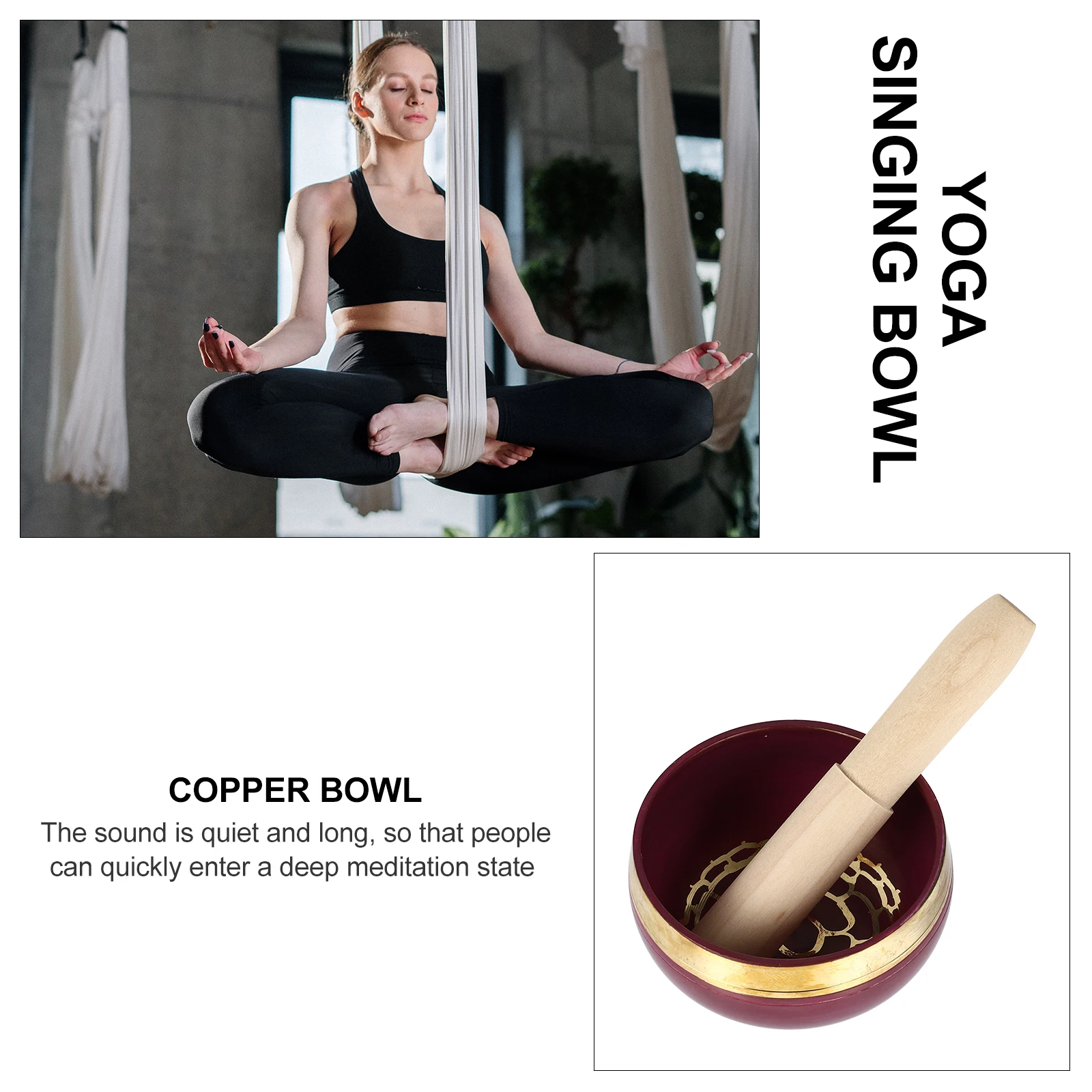 

Buddha Sound Bowl Copper Yoga Singing Manual Sanskrit Wood Meditation Tool Hand Making