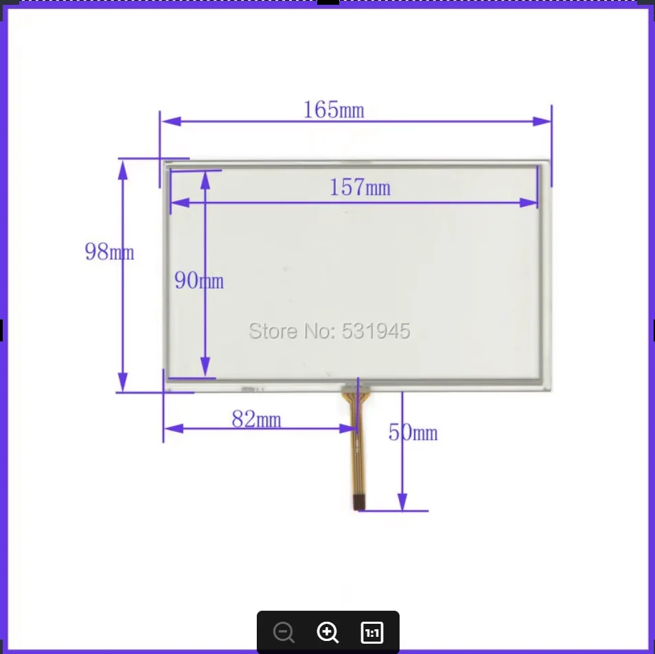 

ZhiYuSun 7 inch for AT70TN90 165mm*98mm 4 wire TOUCH SCREEN for gps glass XWT209 7 touch panel 165*98