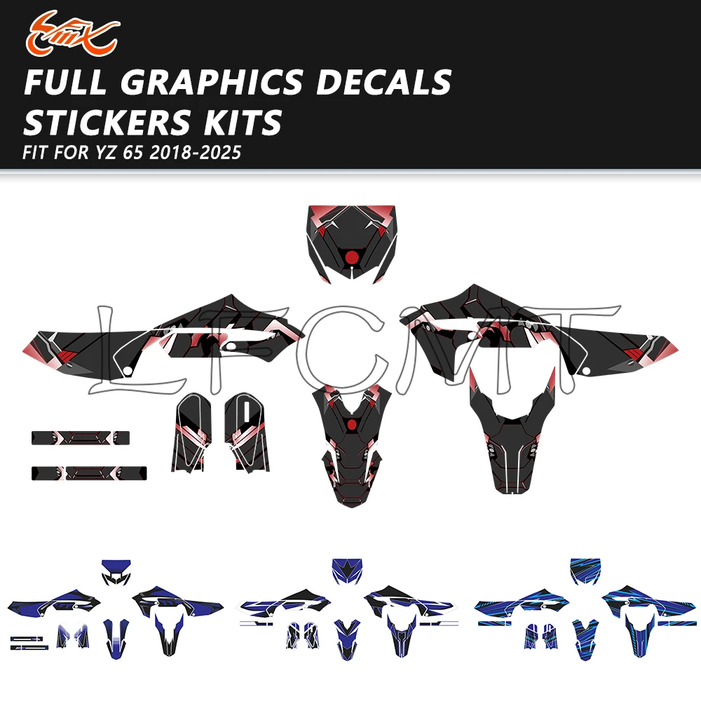 

Комплект графических наклеек (декалей) для мотоцикла YAMAHA YZ 65 YZ65 2018-2025 гг.