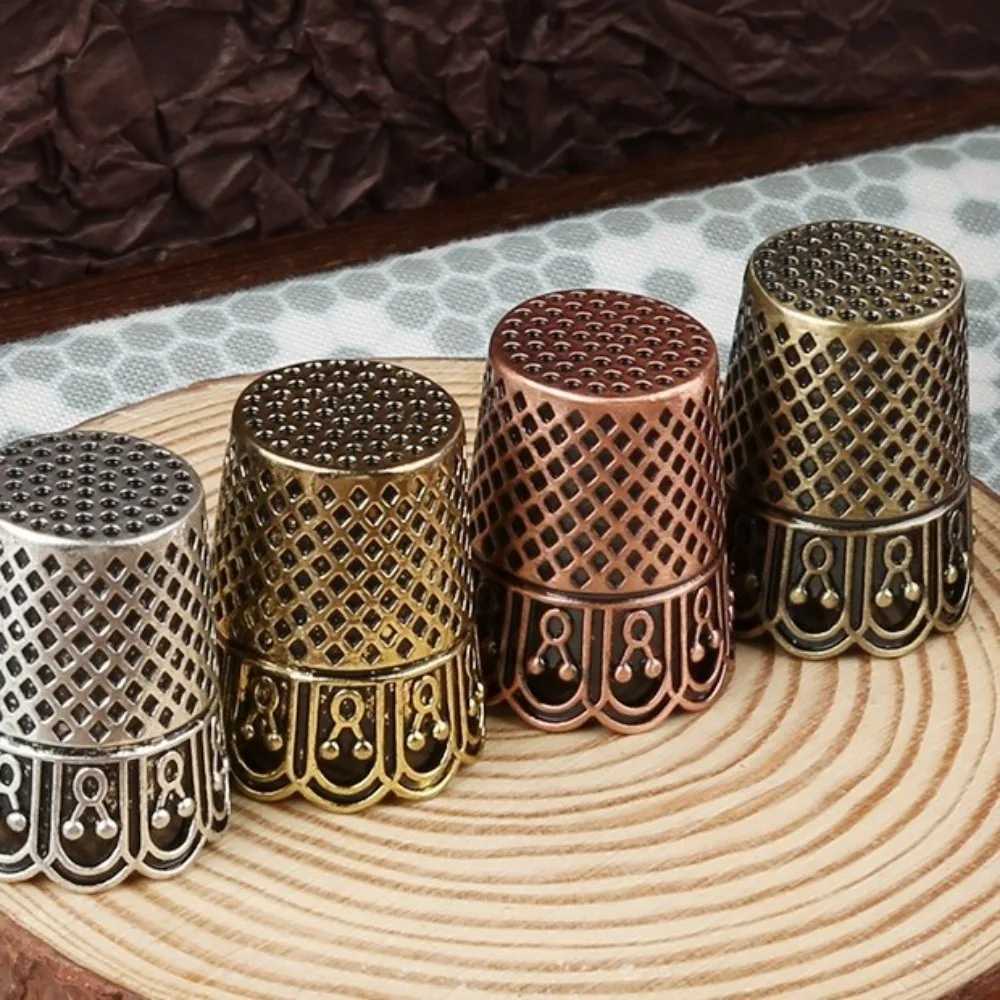 حراس الأصابع خمر الخياطة كشتبان النحاس DIY غطاء الاصبع قوي مريحة أدوات خياطة الحرف اليدوية #2