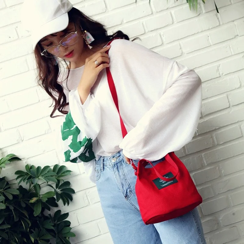 Bags for Women Canvas Shoulder Bag Reusable Shopping Bags Vintage Casual Tote Female Handbag Shoulder Handbags Bolsa Feminina