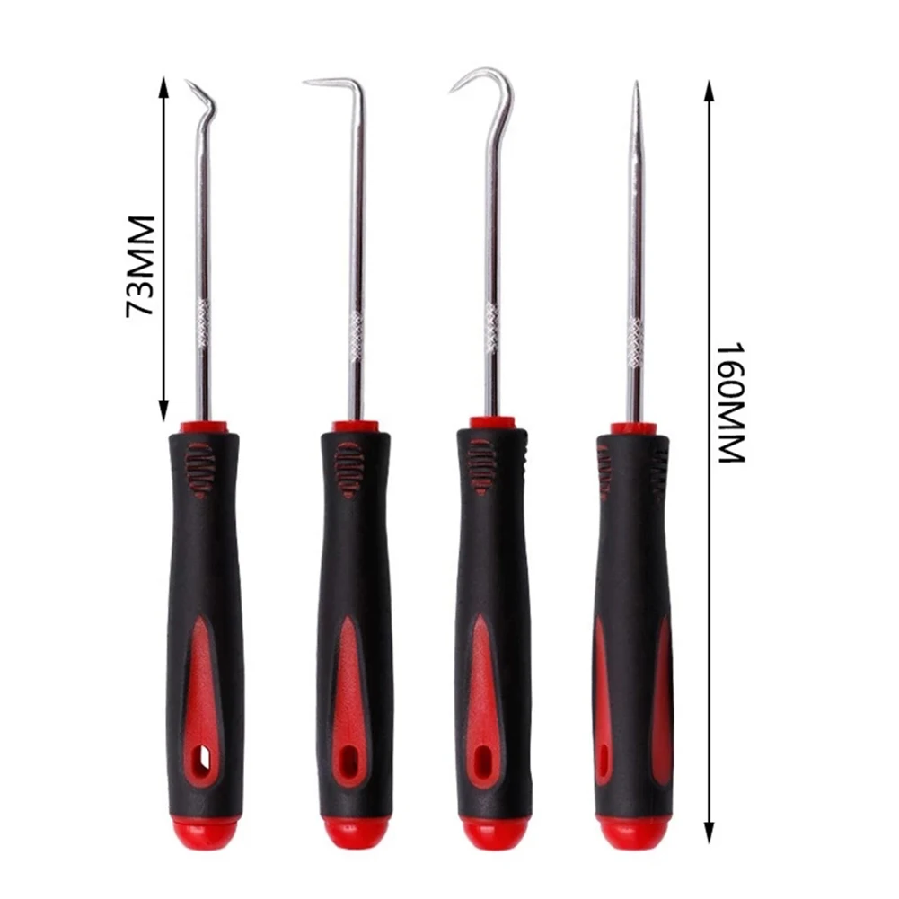 1 PCS Mechanic Pick And Hook Tool Kit With Four Interchangeable Tips For Car Engine Repair And Precision Component Retrieval