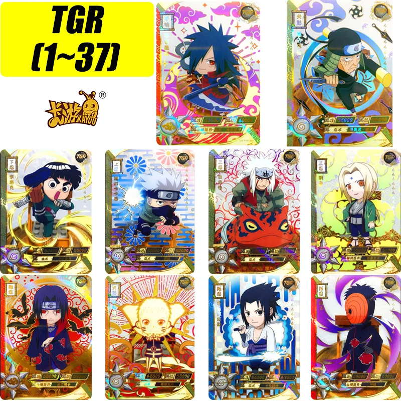 

Kayou Naruto TGR 1~37 Series Anime Characters Gaara Uchiha Itachi Rock Lee Rare Toys Collection Card Christmas Birthday Gift