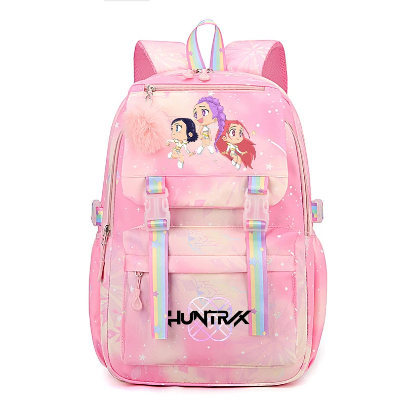 Move K-Pop Demon Hunters Schoolbag Fashion Colorful Patterns Large Capacity and Multifunctional Backpack Students Cartoon Gifts