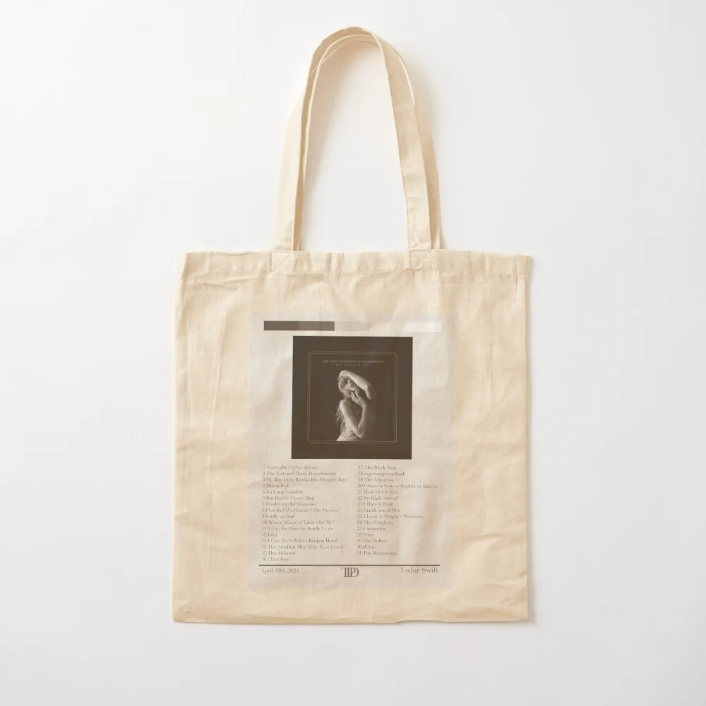 

The tortured poets department,ttpd the anyhology album poster with tracklist Tote Bag Handbags hand bag tote bags aesthetic