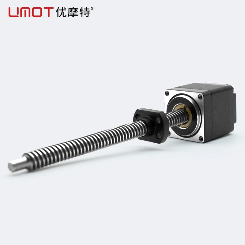 UMOT Nema17 Lead Screw Stepper Motor 1A-2A 0.32Nm-0.55Nm Screw Rod Linear Stepping Motor with Trapezoidal Lead for 3D CNC Router