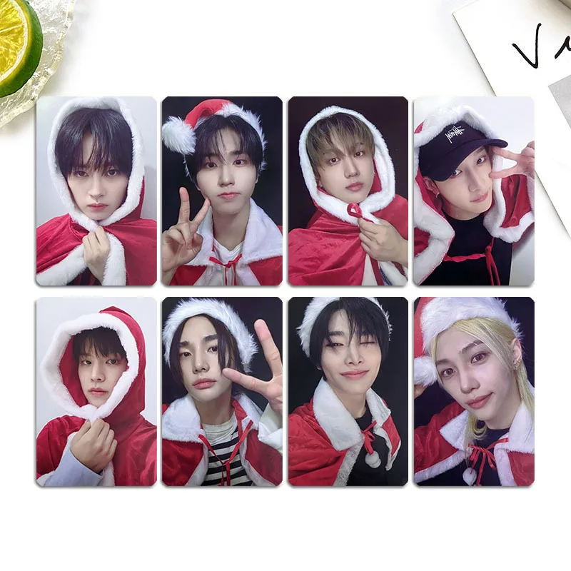 8pcs Stray Kids Small Card SBS Popular Song Entry Card SKZOO HOP Special Card Christmas Card Fan Collection Card Gift