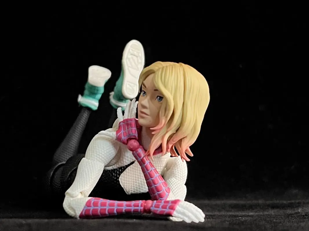 

Spider Man Across the Spider Verse SHF Gwen Stacy Miles Morales Action Figure Bandai Reissue Joint Movable Collectible
