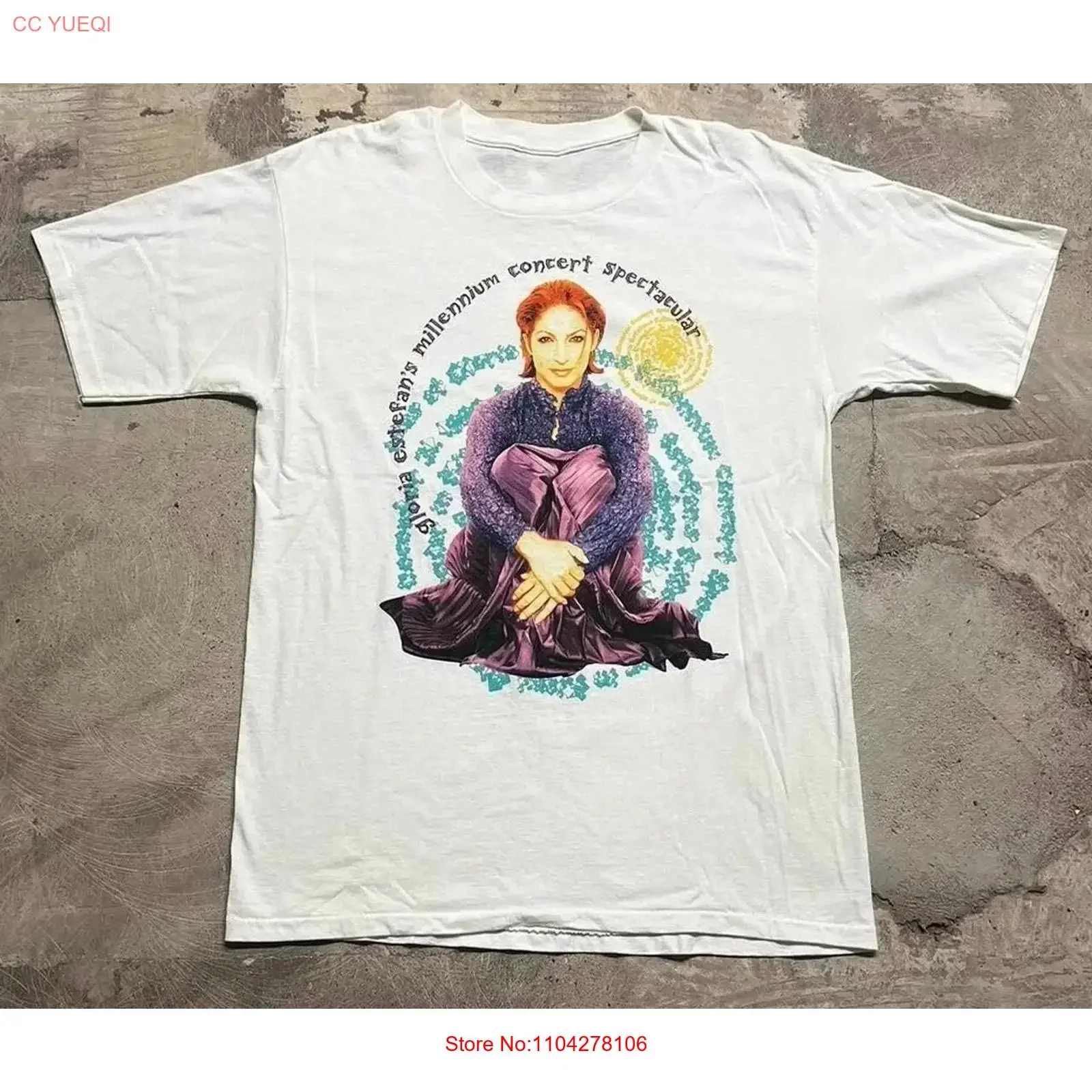 Rare Gloria Estefan Music For Lover White Colour S to 5XL T Shirt CO_708 long or short sleeves vintage Washed Comfortable Soft