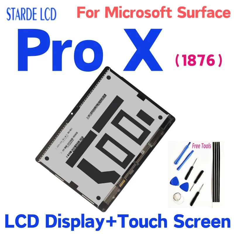 

13 inch For Microsoft Surface Pro X 1876 LCD Display Touch Screen Digitizer Assembly For Surface Pro X LCD M1042400 Replacement