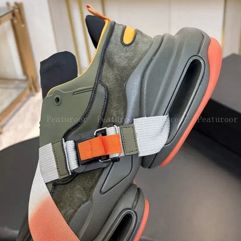 Women Men New Platform Sneakers Cross-Tied Men Casual Shoes Walking Sports Loafers Patchwork Running Shoes Big Size 35-46 - view 6